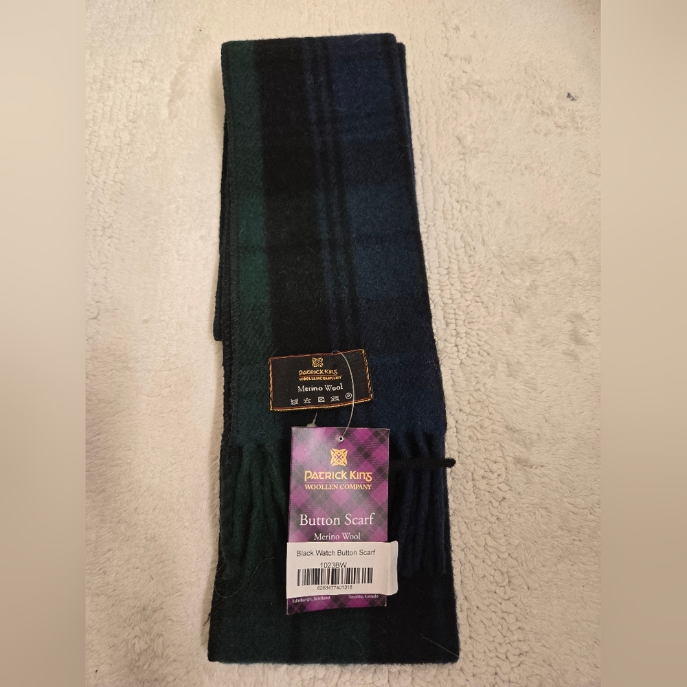 Patrick Kins Black Watch Button Scarf